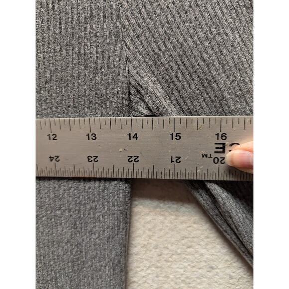 Abound Side Slit Rib Knit Long Sleeve Round Neck Midi Dress Sz Small Grey NWT - Picture 2 of 7